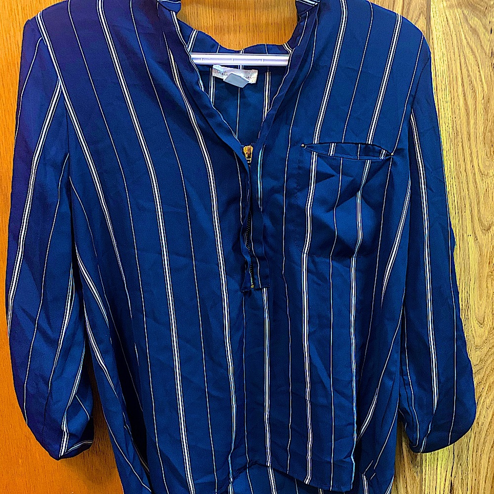 Blue Notes Stripe Blouse- small